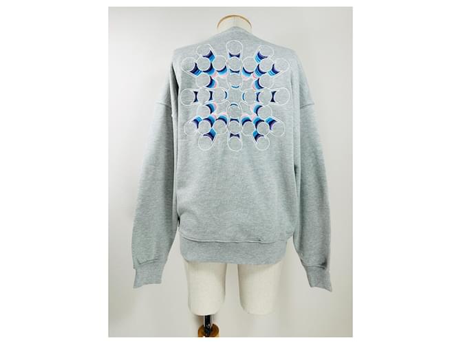 Alexander McQueen Sweatshirt Grau Baumwolle Mehrfarben - Ansicht 4