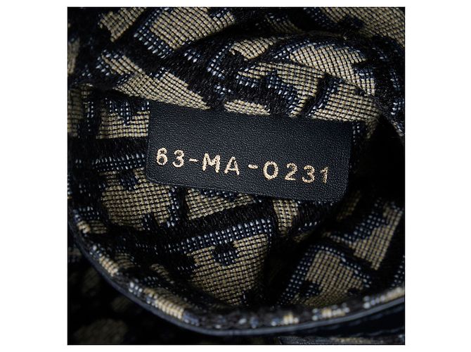 Borsa a secchiello in vimini obliquo marrone Dior - vista 8
