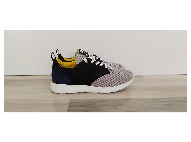 Sneakers Msgm Grigio Nero Blu Sintetico Mesh Multicolore - vista 2