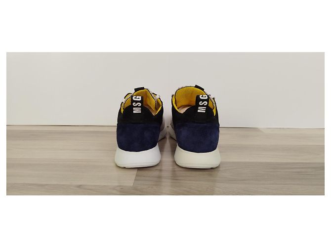 Sneakers Msgm Grigio Nero Blu Sintetico Mesh Multicolore - vista 4