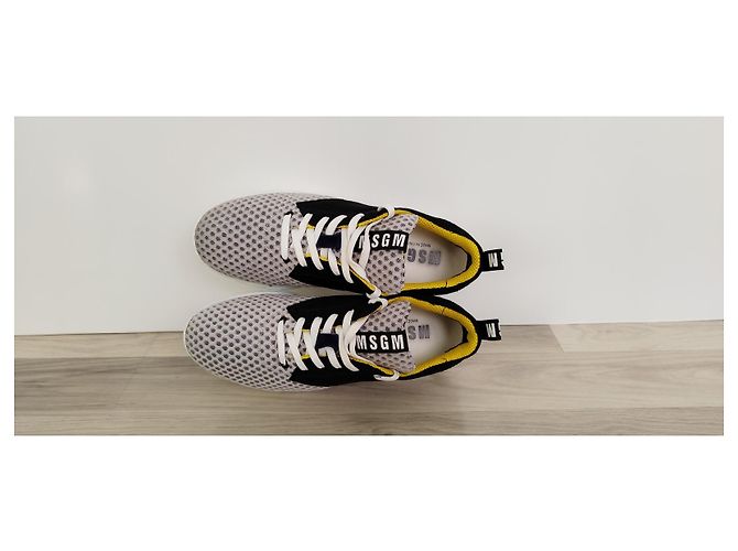 Sneakers Msgm Grigio Nero Blu Sintetico Mesh Multicolore - vista 6