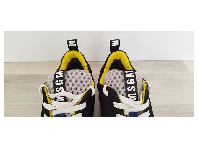 Sneakers Msgm Grigio Nero Blu Sintetico Mesh Multicolore - vista 7