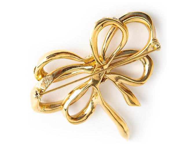 Spilla a Fiocco Kenneth Jay Lane Oro e Strass D'oro - vista 3