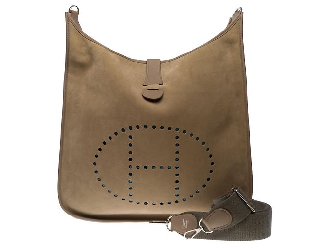 Hermès Sac HERMES Evelyne en Suède Gris - 101419 - vue 2