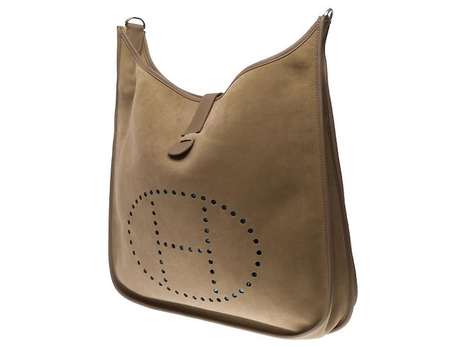 Hermès Sac HERMES Evelyne en Suède Gris - 101419 - vue 5