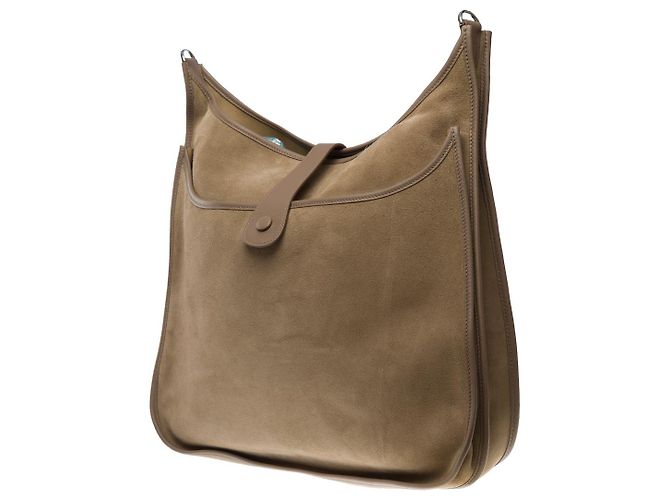 Hermès Sac HERMES Evelyne en Suède Gris - 101419 - vue 6