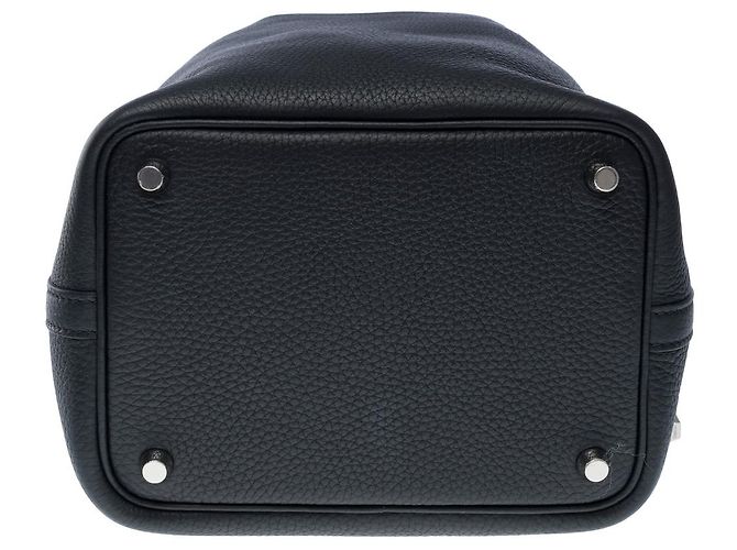Hermès Borsa HERMES Picotin in Pelle Nera - 101425 Nero - vista 12