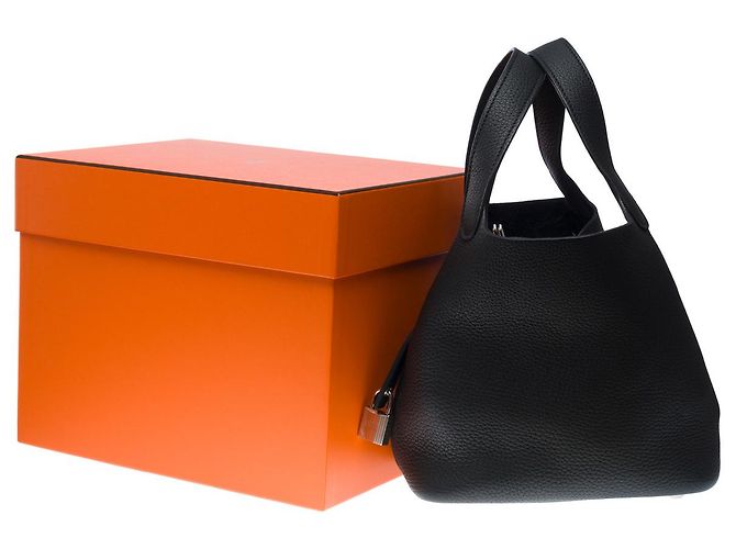 Hermès Borsa HERMES Picotin in Pelle Nera - 101425 Nero - vista 2