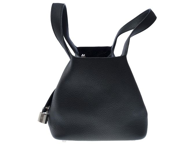 Hermès Borsa HERMES Picotin in Pelle Nera - 101425 Nero - vista 3
