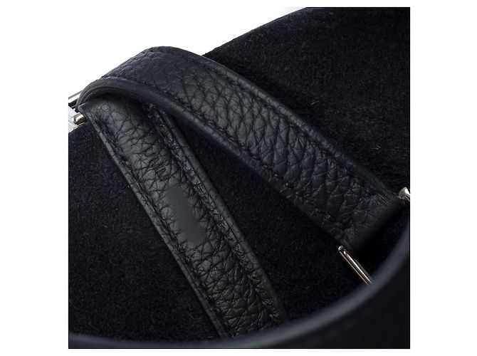 Hermès Borsa HERMES Picotin in Pelle Nera - 101425 Nero - vista 8