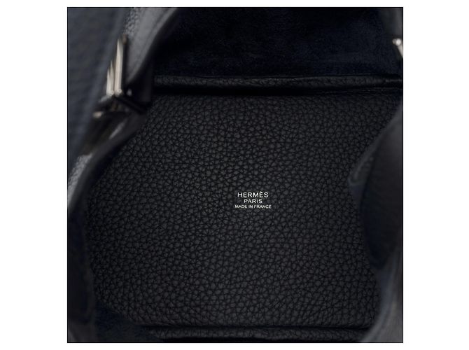 Hermès Borsa HERMES Picotin in Pelle Nera - 101425 Nero - vista 9