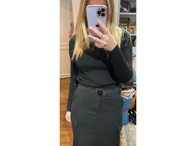 GUCCI Gürtel T.CM 80 Stoff Schwarz - Ansicht 5
