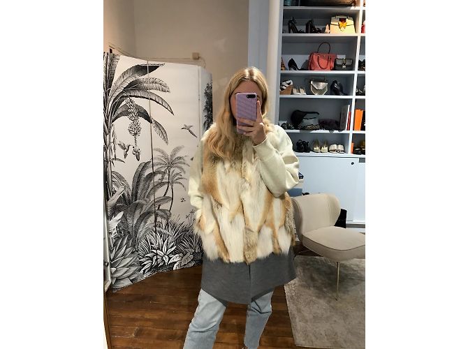INES ET MARECHAL Abrigos T.FR 38 Piel Beige - vista 2