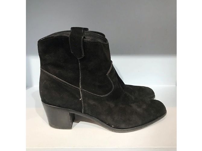 GIANVITO ROSSI Stivaletti T.EU 39.5 Camoscio Nero - vista 2