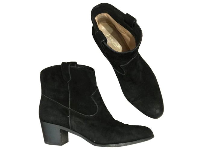 GIANVITO ROSSI Stivaletti T.EU 39.5 Camoscio Nero - vista 8