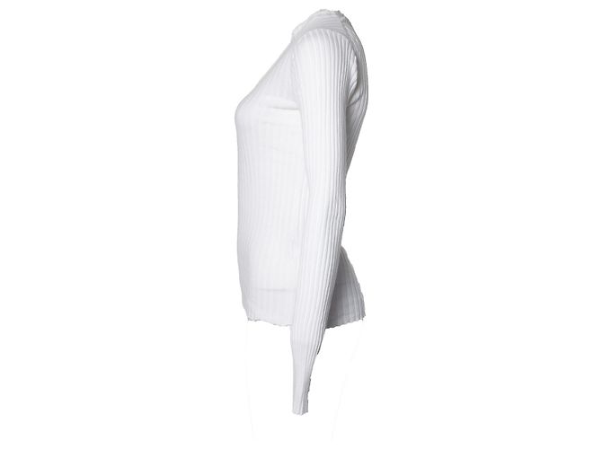 Autre Marque Anine Bin, Geripptes Stretch-Top in Weiß - Ansicht 2