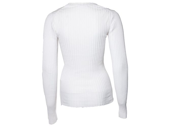 Autre Marque Anine Bin, Geripptes Stretch-Top in Weiß - Ansicht 3