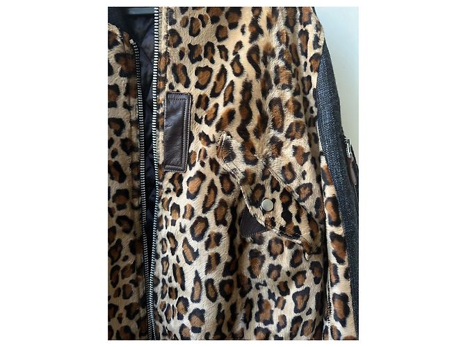 Junya Watanabe Bomberjacke Leopardenmuster Kunstpelz Leopardenprint - Ansicht 4