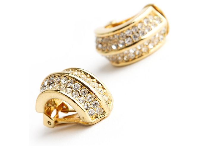 Orecchini a clip dorati Christian Dior D'oro - vista 2