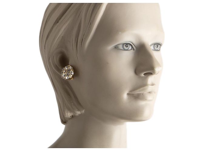 Orecchini Christian Dior dorati con clip D'oro - vista 4