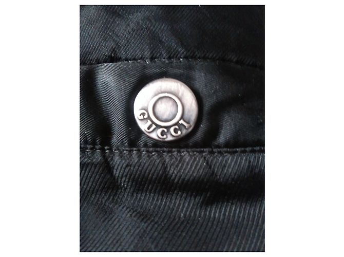 GUCCI JACKET BLACK DOWN JACKET WITH FUR COLLAR. - view 8