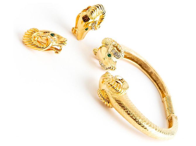 Kenneth Jay Lane Set di braccialetti per orecchini KJL Gold hardware - vista 2