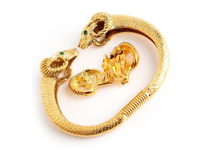 Kenneth Jay Lane Set di braccialetti per orecchini KJL Gold hardware - vista 4