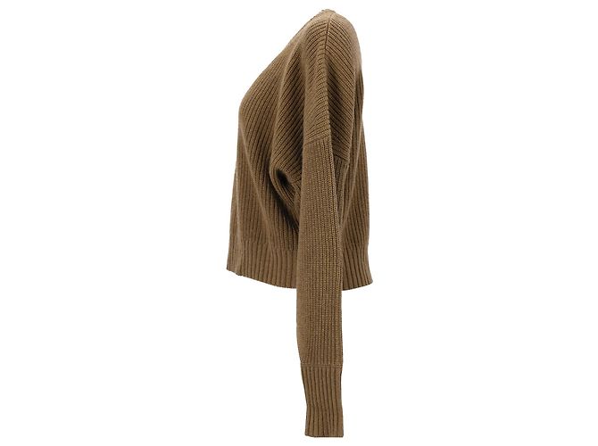 Altuzarra Pull Anthea En Cachemire Mélangé En Coton Kaki - vue 2