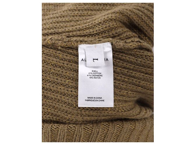 Altuzarra Pull Anthea En Cachemire Mélangé En Coton Kaki - vue 5