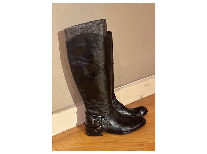 Botas de montar Balmain de cuero negro - vista 2