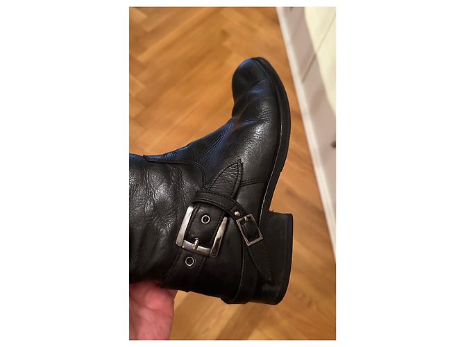 Botas de montar Balmain de cuero negro - vista 3