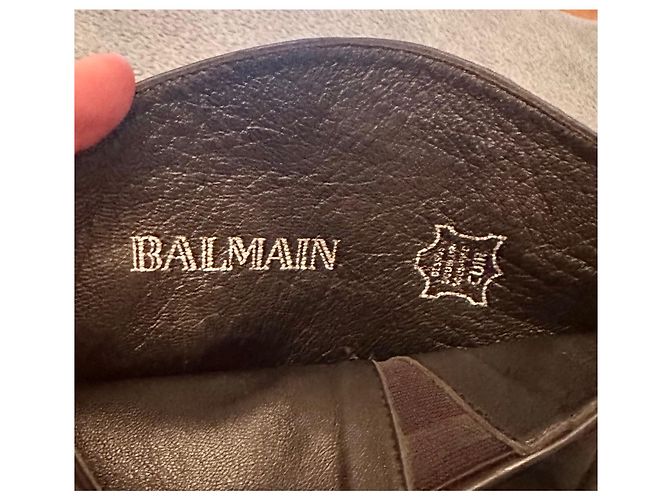 Botas de montar Balmain de cuero negro - vista 4