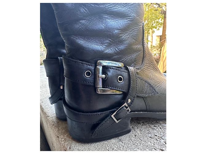 Botas de montar Balmain de cuero negro - vista 5