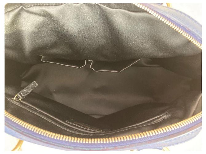 Muse II Bolsa Yves Saint Laurent em couro de avestruz azul - vista 3