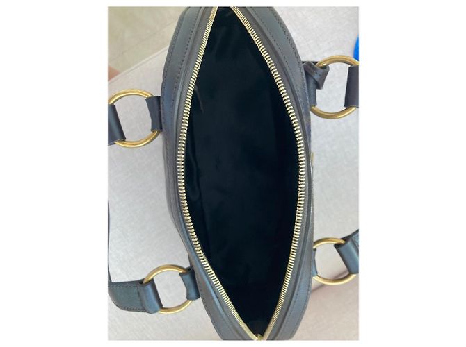 Borsa Yves Saint Laurent in pelle di struzzo nera Nero - vista 7
