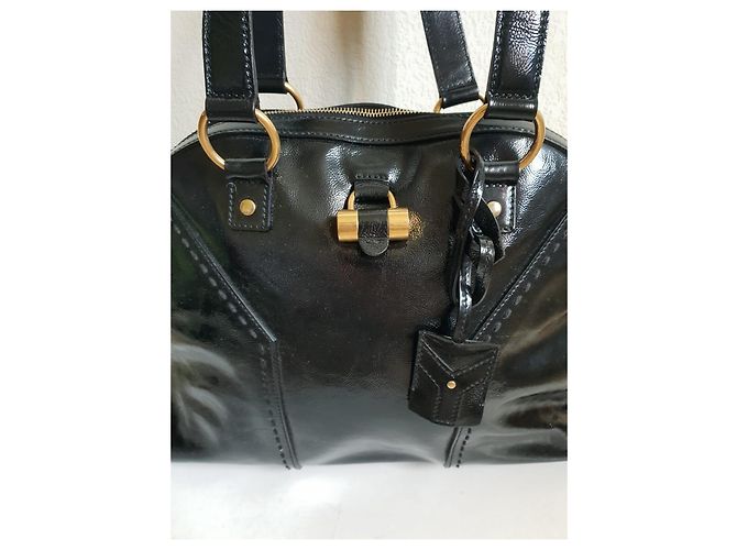 Borsa Yves Saint Laurent Nera in Pelle lucida Nero - vista 7