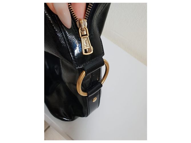 Borsa Yves Saint Laurent Nera in Pelle lucida Nero - vista 8