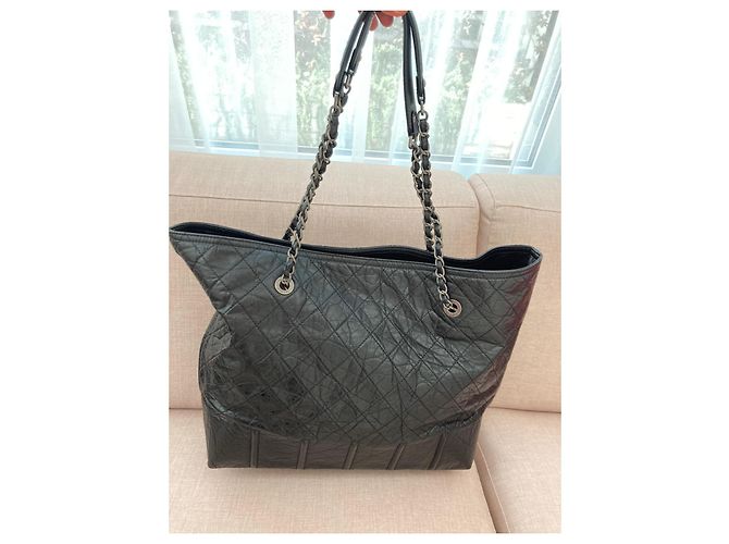 Bolso tote Chanel de piel negra Negro - vista 10