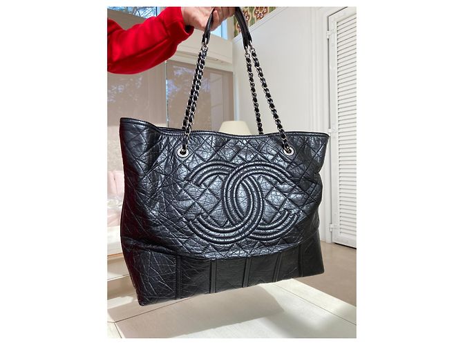 Bolso tote Chanel de piel negra Negro - vista 2