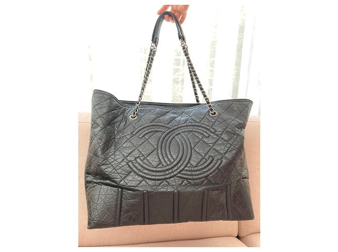 Bolso tote Chanel de piel negra Negro - vista 3