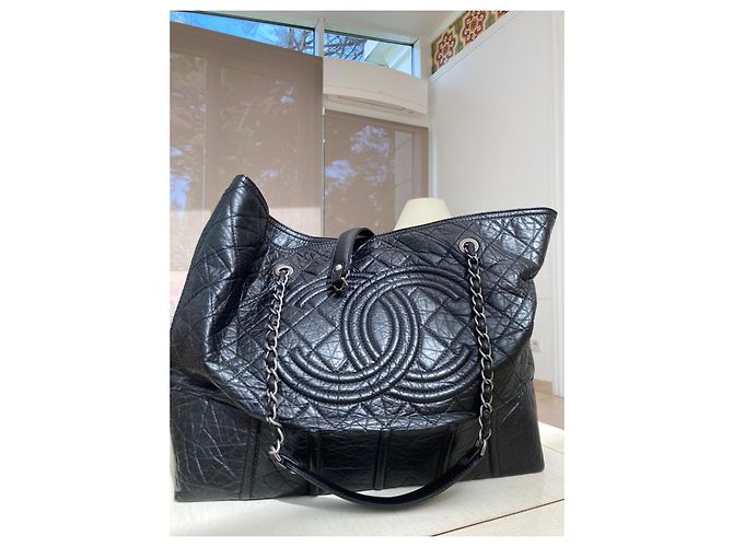 Bolso tote Chanel de piel negra Negro - vista 4