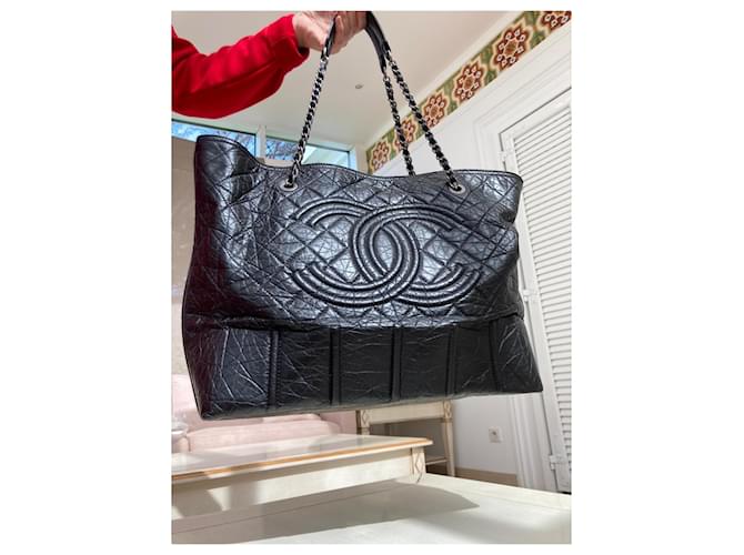 Bolso tote Chanel de piel negra Negro - vista 5