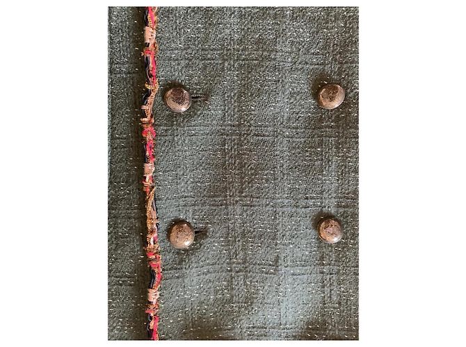 Chanel Jacke aus grüner Wolle - Ansicht 3