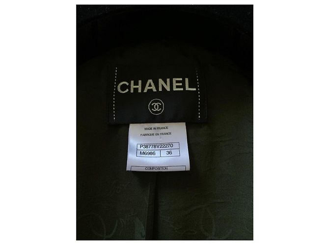 Chanel Jacke aus grüner Wolle - Ansicht 5