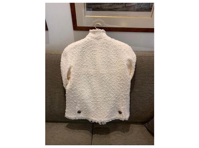 Chanel White Wool Jacket - view 3