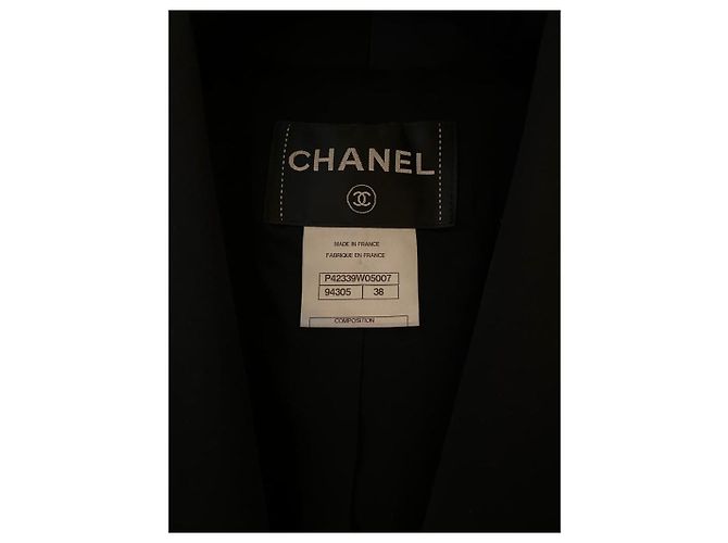 Giacca Chanel in tessuto nero - vista 3