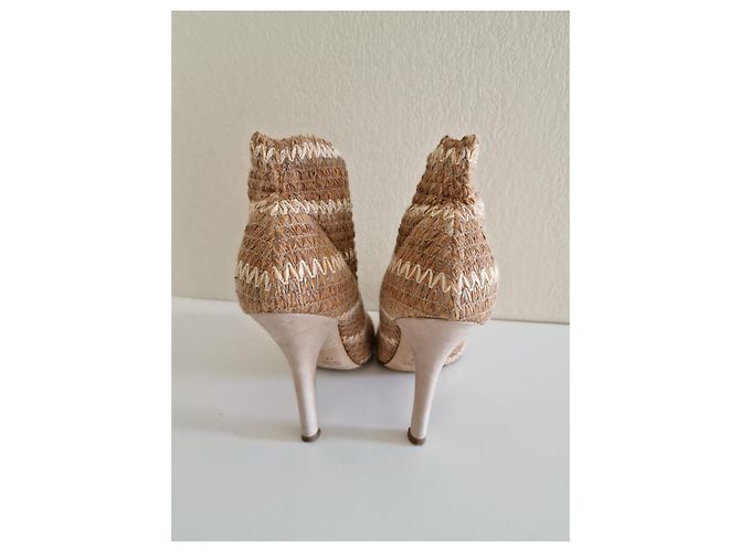 Botines Dolfie de tela beige - vista 2