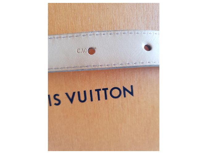Louis Vuitton Gürtel Gold Leder 80 cm Golden - Ansicht 2