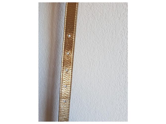 Louis Vuitton Gürtel Gold Leder 80 cm Golden - Ansicht 3
