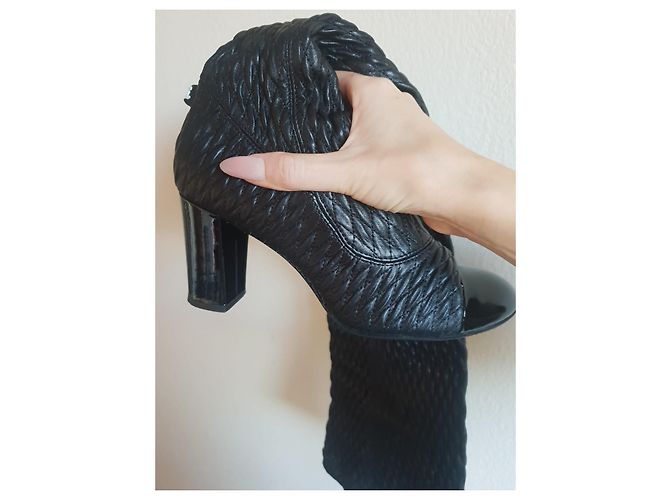Botas Chanel de piel negra Negro - vista 7